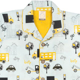 CASA DE NEENEE Busystreet Cotton Notched Pyjama Set, 3-4 Yrs