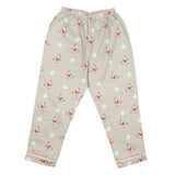 CASA DE NEENEE Butterfly Grey Cotton Peter Pan Collar Pyjama Set, 3-4 Yrs