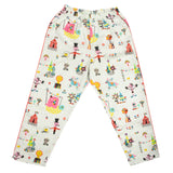 CASA DE NEENEE Circus Cotton Double Notched Collar Pyjama Set, 1-2 Yrs