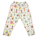 CASA DE NEENEE Circus Cotton Double Notched Collar Pyjama Set, 5-6 Yrs