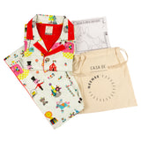 CASA DE NEENEE Circus Cotton Double Notched Collar Pyjama Set, 5-6 Yrs