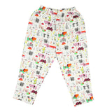 CASA DE NEENEE Dog Off White Cotton V-neck Pyjama Set, 1-2 Yrs