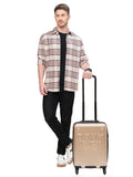 DKNY NEW YORKER Gold Matallic Color ABS Material Hard Trolley