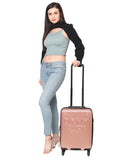 DKNY NEW YORKER Rose Gold Matallic Color ABS Material Hard Trolley