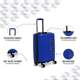 DKNY BLAZE HS Range Neo Blue Color Hard Luggage