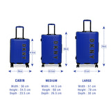 DKNY BLAZE HS Range Neo Blue Color Hard Luggage