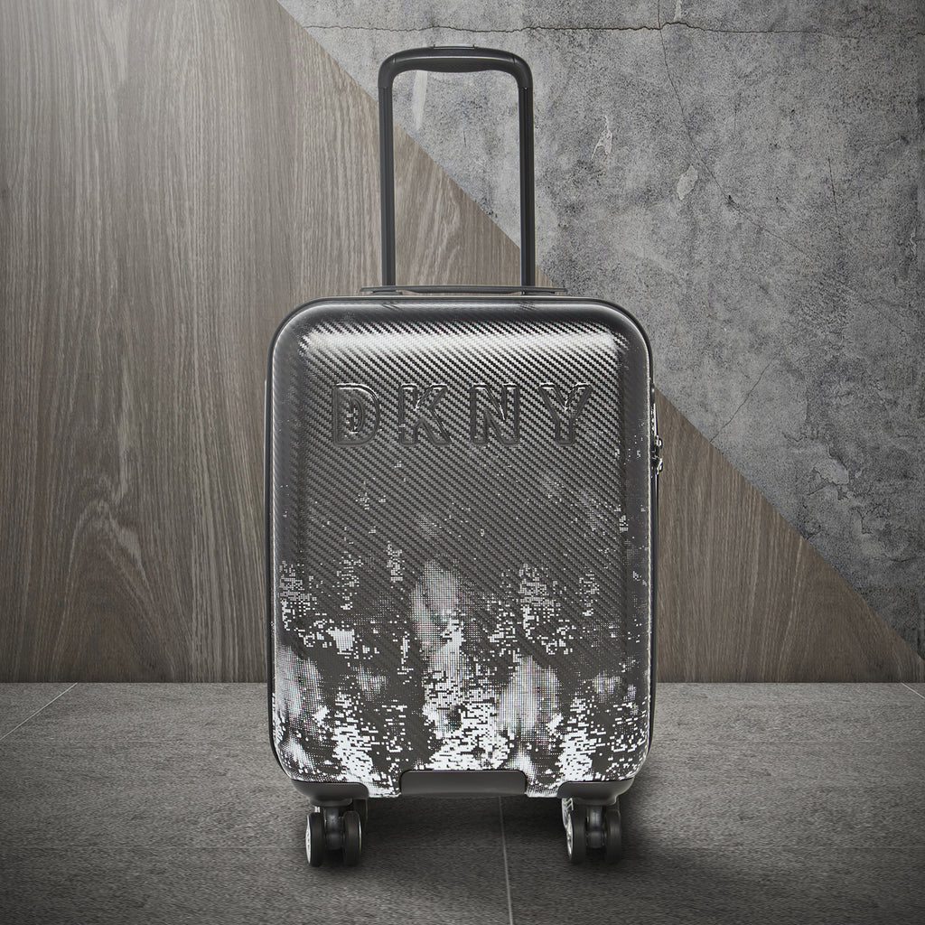 DKNY Glimmer Hard Body Cabin Black Luggage Trolley