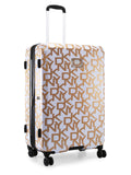 DKNY DECO SIGNATURE White & Gold Color ABS/PC FILM Material Hard Trolley