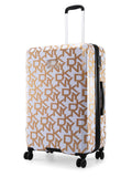 DKNY DECO SIGNATURE White & Gold Color ABS/PC FILM Material Hard Trolley