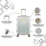 DKNY ALCHEMY Range White Pear Color Hard Case Abs & Pc Composite LUGGAGE