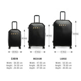 DKNY ALLURE 2.0 Range Black Metallic Color Hard Case Abs Pc Film LUGGAGE