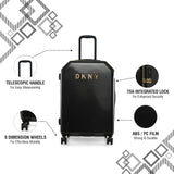 DKNY ALLURE 2.0 Range Black Metallic Color Hard Case Abs Pc Film LUGGAGE
