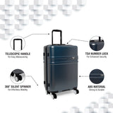 DKNY DASH Range Dark Teal  Color Hard Luggage