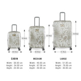 DKNY REBELLION Range Storm Grey & White Color Hard Case Abs Pc Film Medium Size LUGGAGE