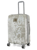 DKNY REBELLION Range Storm Grey & White Color Hard Case Abs Pc Film Medium Size LUGGAGE