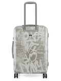 DKNY REBELLION Range Storm Grey & White Color Hard Case Abs Pc Film Medium Size LUGGAGE