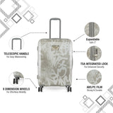 DKNY REBELLION Range Storm Grey & White Color Hard Case Abs Pc Film Medium Size LUGGAGE