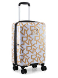 DKNY DECO SIGNATURE White & Gold Color ABS/PC FILM Material Hard Trolley