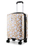 DKNY DECO SIGNATURE White & Gold Color ABS/PC FILM Material Hard Trolley