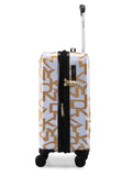 DKNY DECO SIGNATURE White & Gold Color ABS/PC FILM Material Hard Trolley