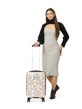 DKNY DECO SIGNATURE White & Gold Color ABS/PC FILM Material Hard Trolley