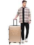 DKNY NEW YORKER Gold Matallic Color ABS Material Hard Trolley