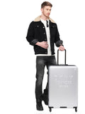 DKNY NEW YORKER Silver Matallic Color ABS Material Hard Trolley