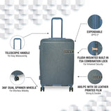 DKNY RAPTURE Range Colonial Blue Color Hard Luggage