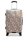 DKNY DECO SIGNATURE White & Gold Color ABS/PC FILM Material Hard Trolley