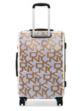 DKNY DECO SIGNATURE White & Gold Color ABS/PC FILM Material Hard Trolley