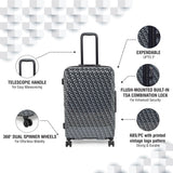 DKNY VINTAGE SIGNATURE Range Graphite & Black Color Hard Luggage