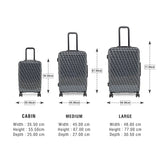 DKNY VINTAGE SIGNATURE Range Graphite & Black Color Hard Large Luggage