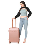 DKNY IDENTIFICATION Prim Rose Color ABS Material Hard Trolley