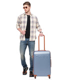 DKNY IDENTIFICATION Denim Color ABS Material Hard Trolley