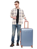 DKNY IDENTIFICATION Denim Color ABS Material Hard Trolley