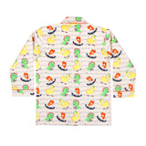 CASA DE NEENEE Dino Peach Cotton Notched Pyjama Set, 6-8 Yrs