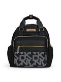 DKNY AFTER HOURS Black Logo Print Color 50D Polyster Material Soft Backpack