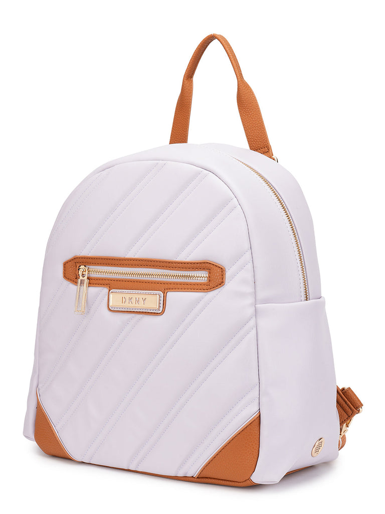 dkny quilted mini backpack DKNY BIAS Lavender Color Polyester Material Soft Backpack