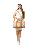 DKNY BIAS Cappuccino Color Polyester Material Soft Duffel