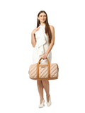 DKNY BIAS Cappuccino Color Polyester Material Soft Duffel