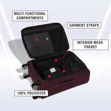 DKNY GLOBE TROTTER Range Cordavan Color Soft Luggage