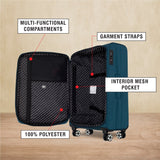 DKNY GLOBE TROTTER Range Teal Color Soft Luggage