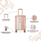 DKNY INSTINCT Range Venus Rose Color Soft Case Poly Twill Cabin Size Luggage