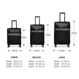 DKNY FEARLESS Range Black & White Color Soft Luggage