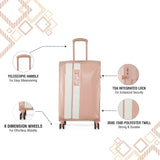 DKNY INSTINCT Range Venus Rose Color Soft Case Poly Twill Medium Size LUGGAGE