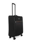 DKNY Quilted Soft Soft Medium Black Luggage Trolley