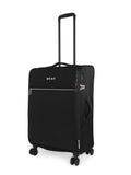DKNY Quilted Soft Soft Medium Black Luggage Trolley