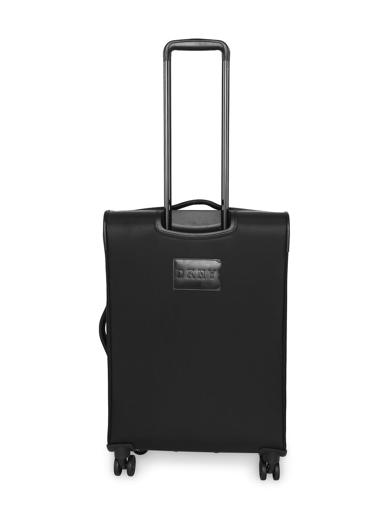 DKNY Quilted Soft Soft Medium Black Luggage Trolley