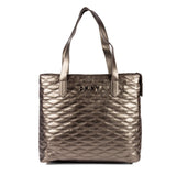 DKNY Quilted Soft Range Pewter Color Soft One Size Business Bag