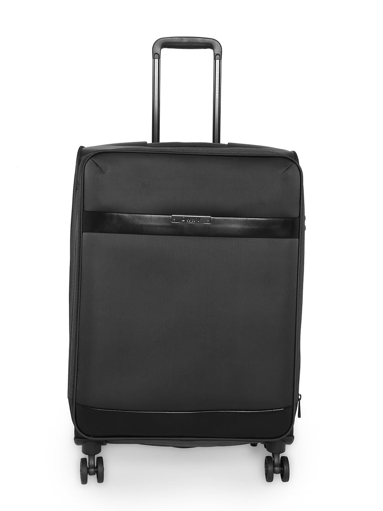 DKNY Mens Ace Soft Large Black Luggage Trolley